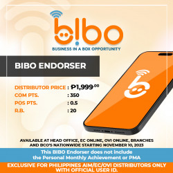 BIBO ENDORSER TECH UPGRADE