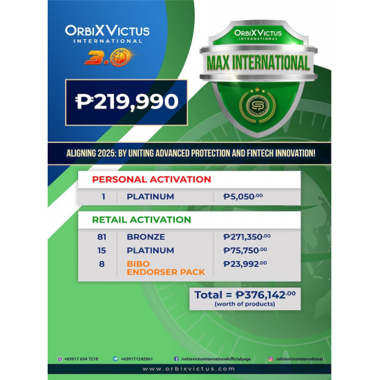 MAX INTERNATIONAL PACKAGE 3